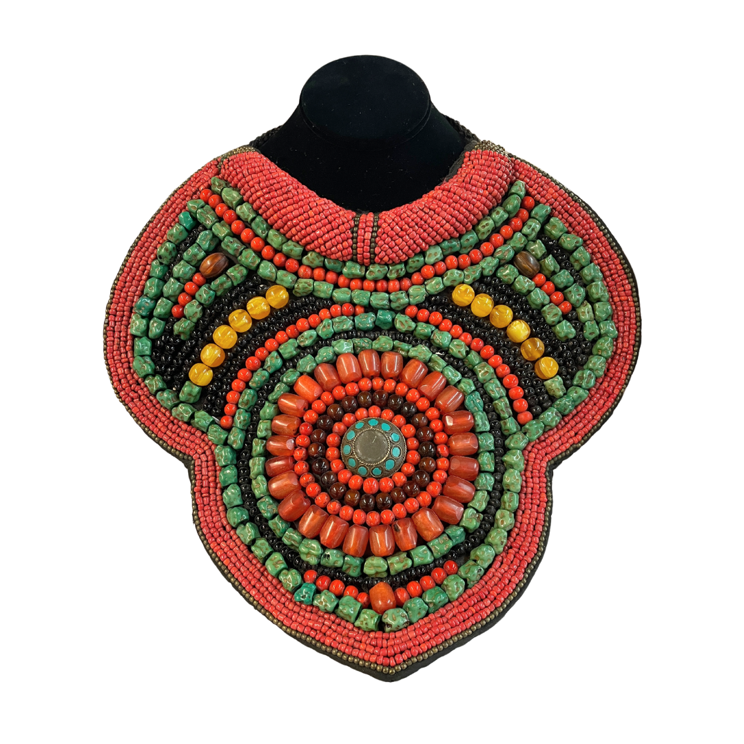 African Tribal Beaded Necklace