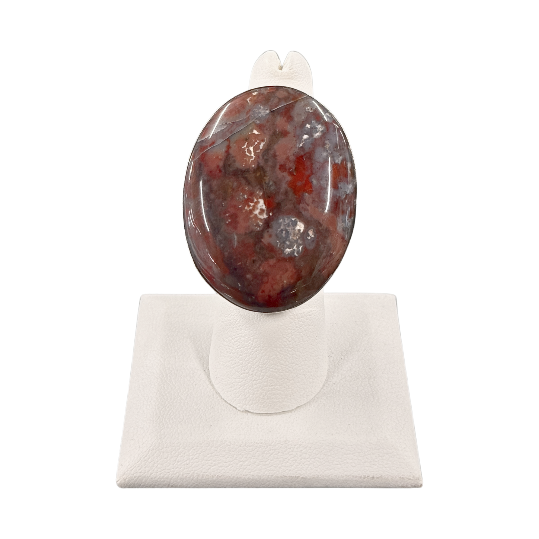 Flower Agate Ring