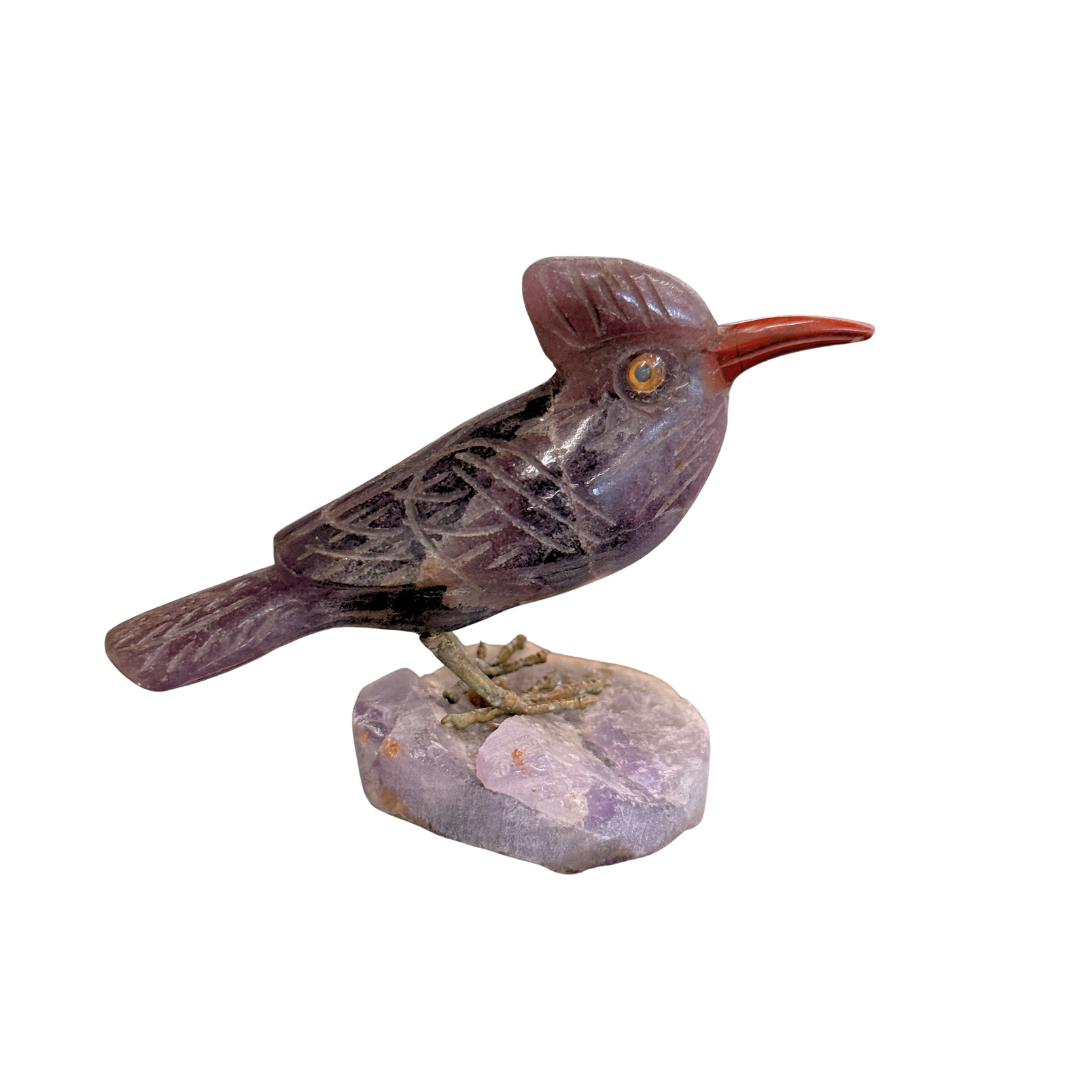 Amethyst Bird on Amethyst Base