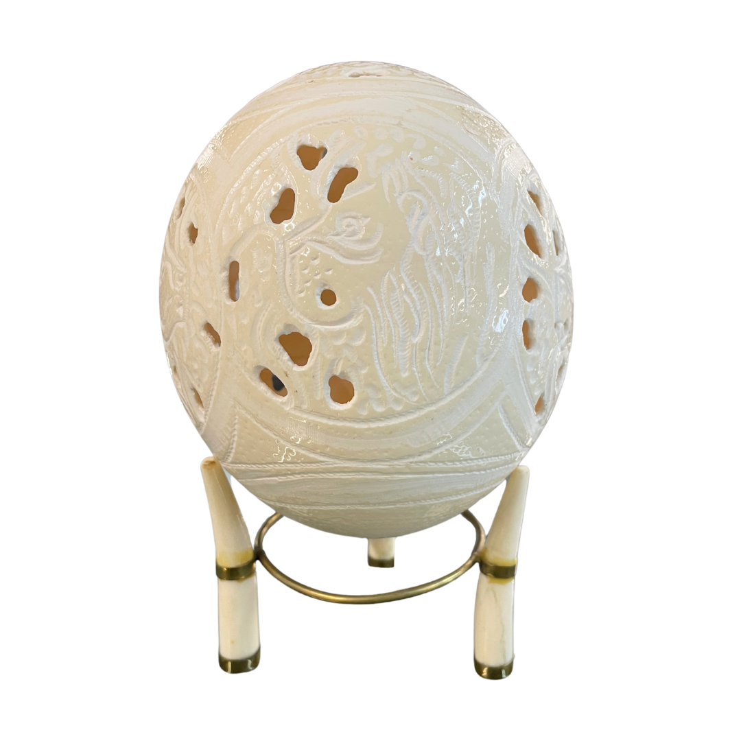 Carved Ostrich Egg