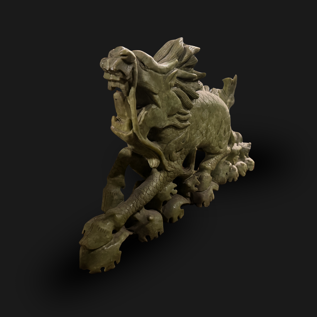 Jade Dragon on Waves