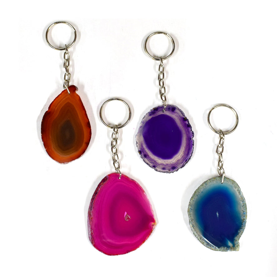 Porte-clés Géode d'Agate A - Pierres et Artisanat Porte-clés Géode d'Agate A - Pierres et Artisanat