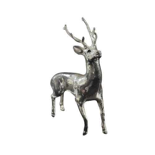 Silver Deer Figurine