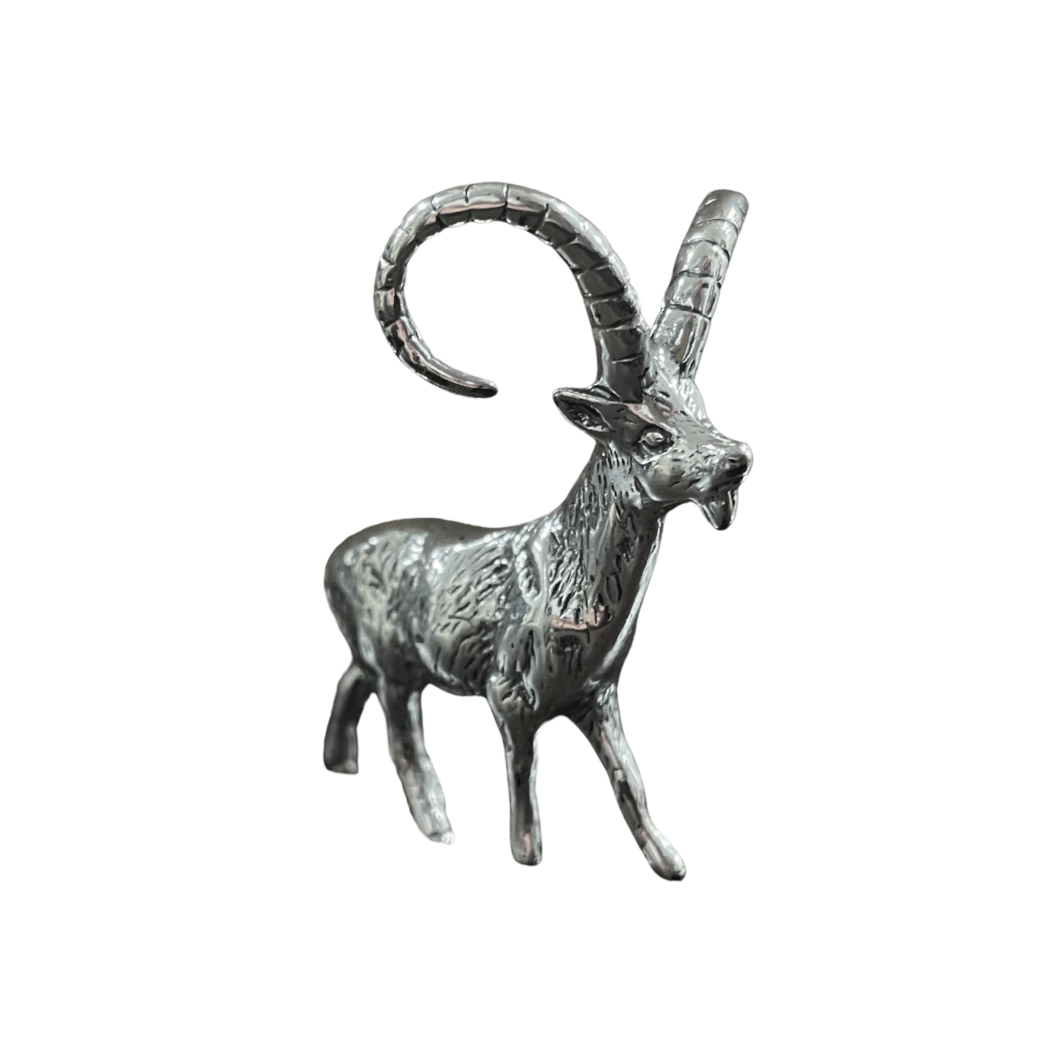 Silver Ibex Figurine