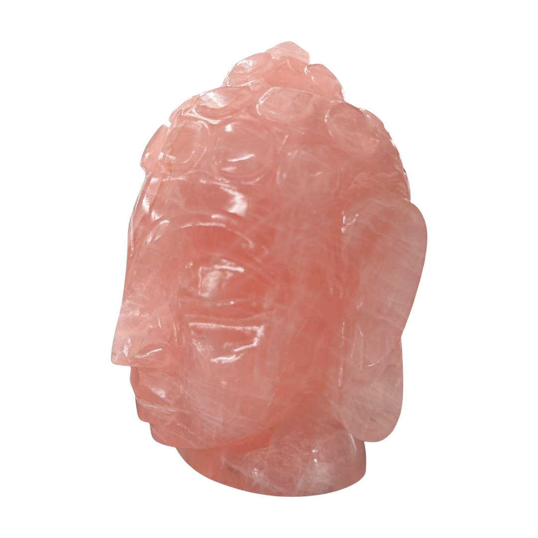 Rose Quartz Buddha Head