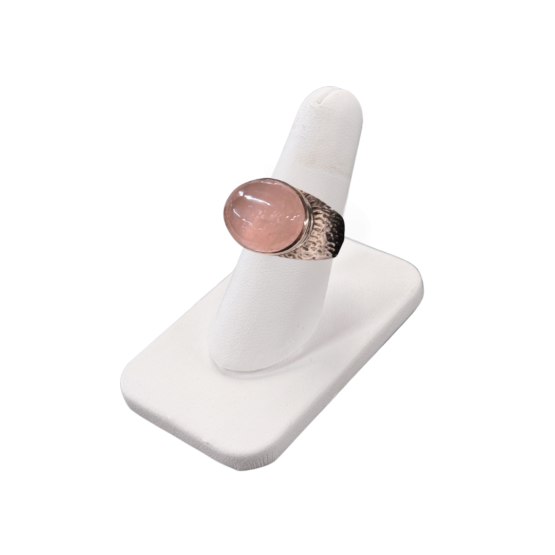 Rose Quartz Rustic Ring