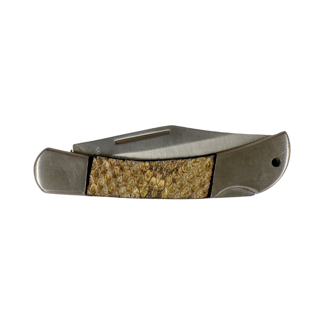 Rattlesnake Skin Folding Knife