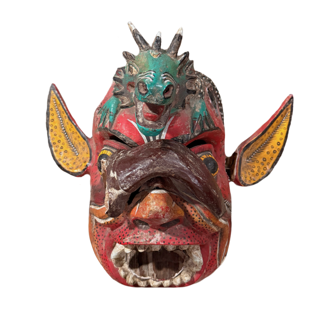 Devil Mask with Iguana