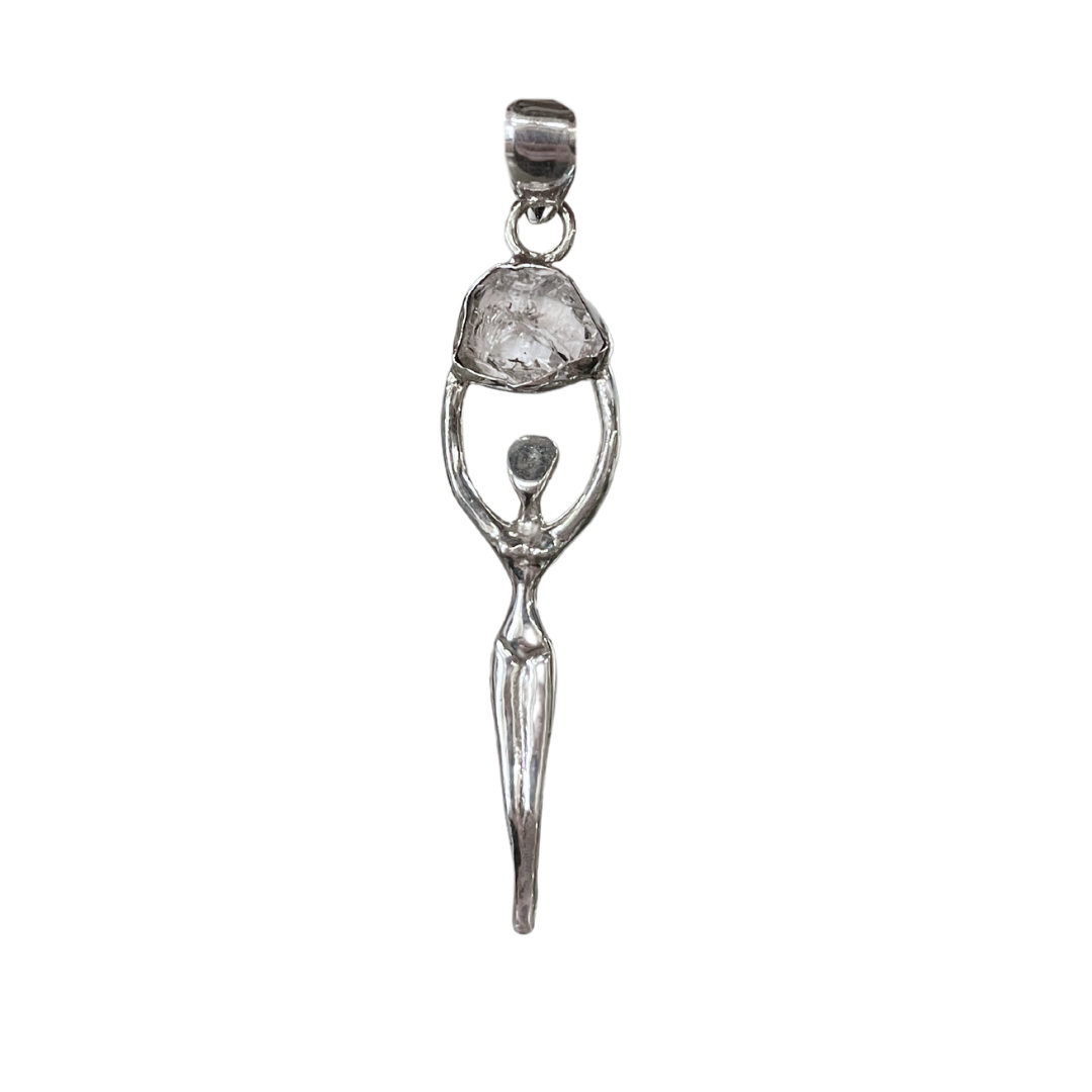 Clear Quartz Goddess Pendant