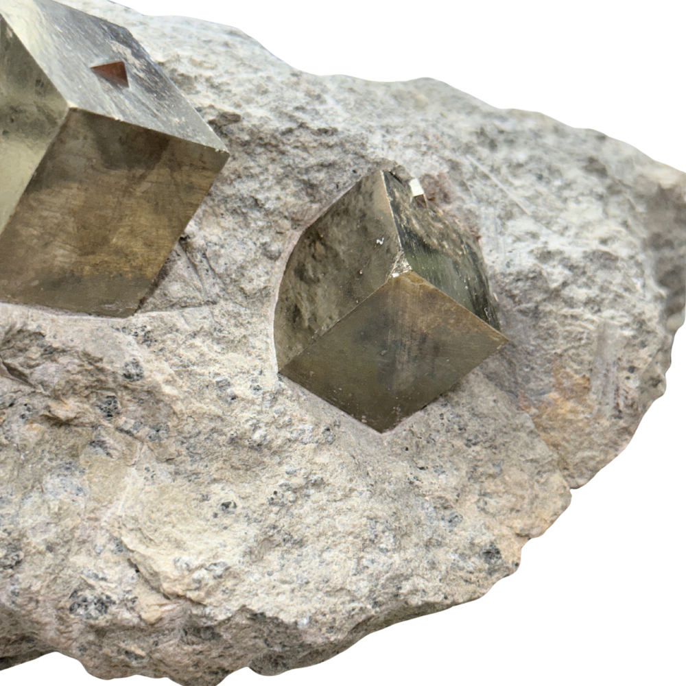Pyrite Cubes in Matrix
