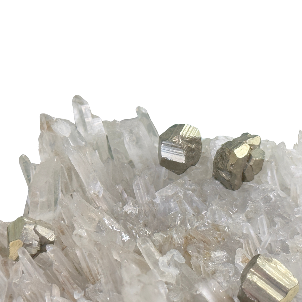 Clear Quartz with Pyrite