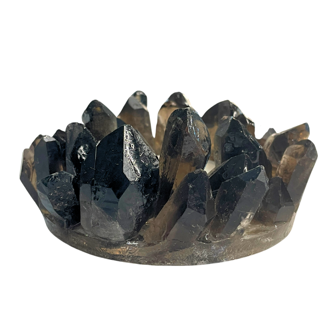 Smoky Quartz Candle Holder
