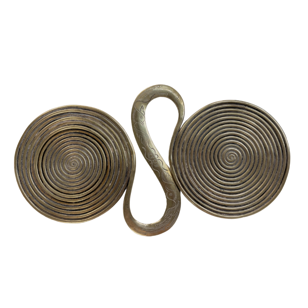 Asian Tribal Spiral Decorative Plate