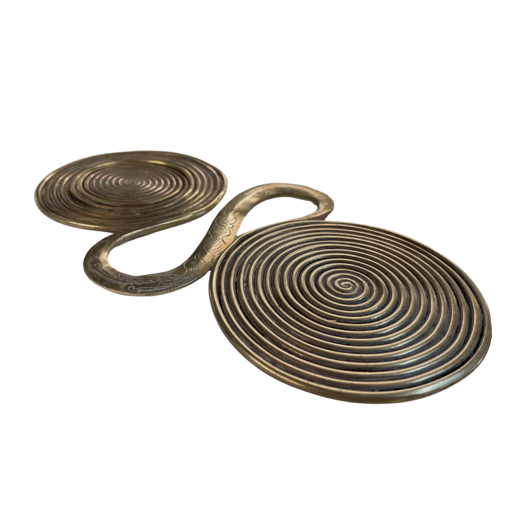Asian Tribal Spiral Decorative Plate