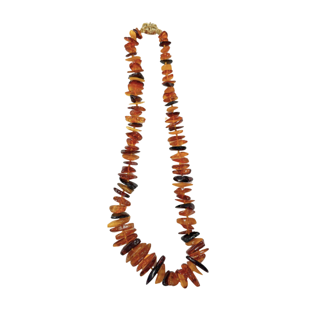 Multitone Amber Slice Necklace