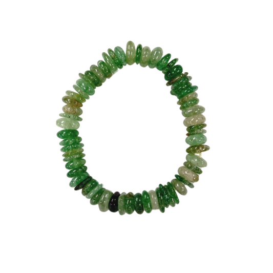 Green Aventurine Disc Bead Bracelet