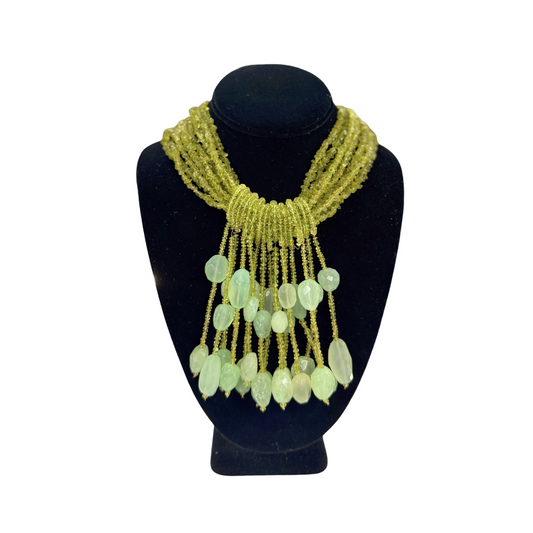 Peridot Necklace with Drops