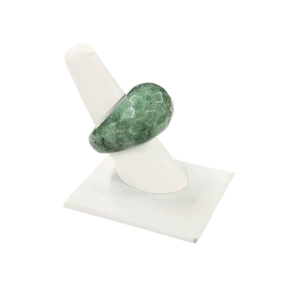 Faceted Green Aventurine Ring