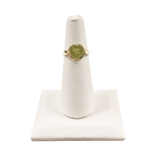 Heart Peridot Ring