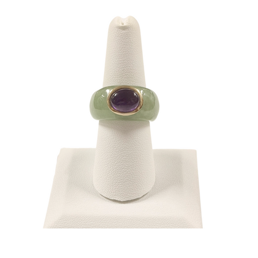 Jade & Amethyst Ring