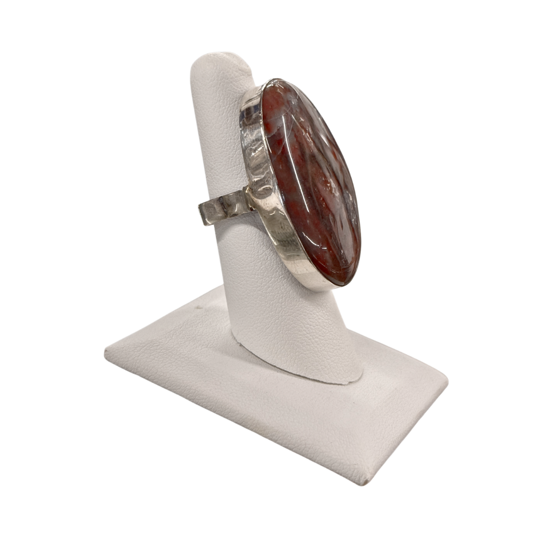 Flower Agate Ring