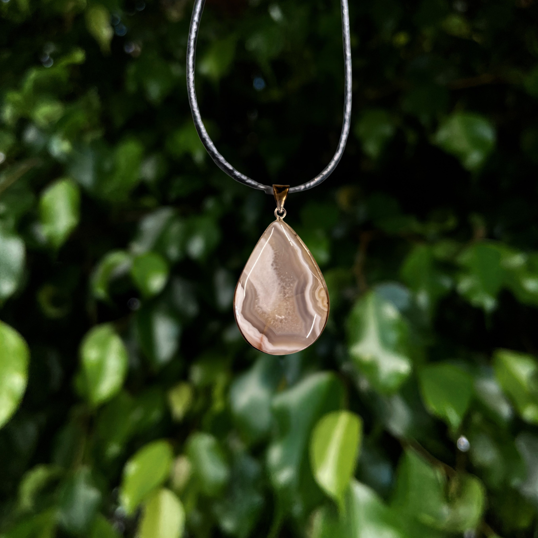 Gray Botswana Agate Pendant