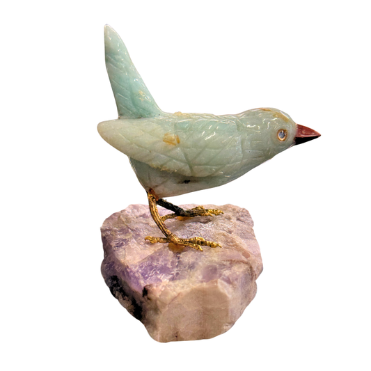 Opal Bird on Amethyst