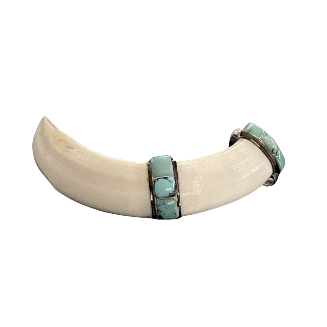 Tusk Pendant with Turquoise