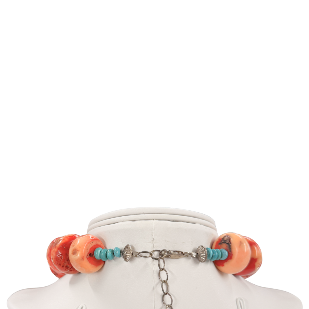 Red Coral Bead Necklace