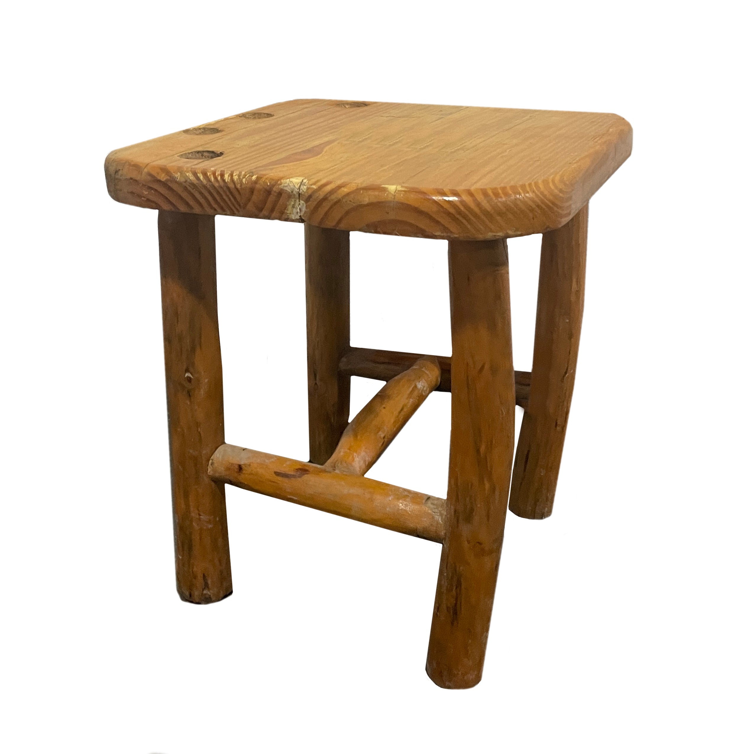 Handcrafted Wooden Stool | Simple Rustic Design – Art By God