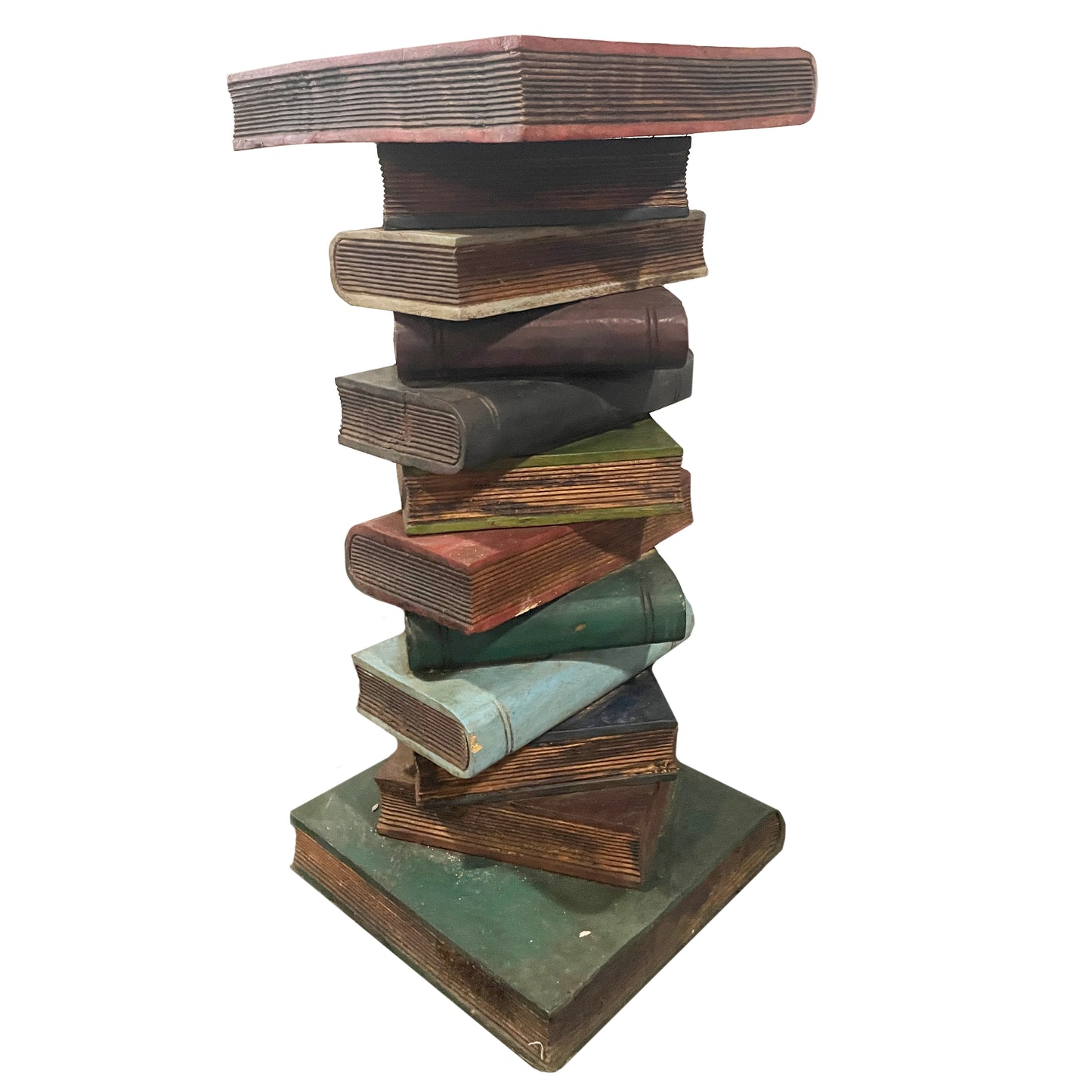 Wooden Book Stack Table