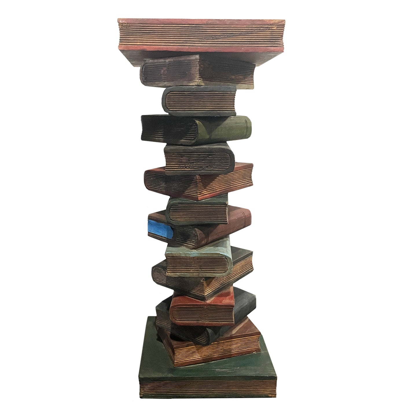 Wooden Book Stack Table