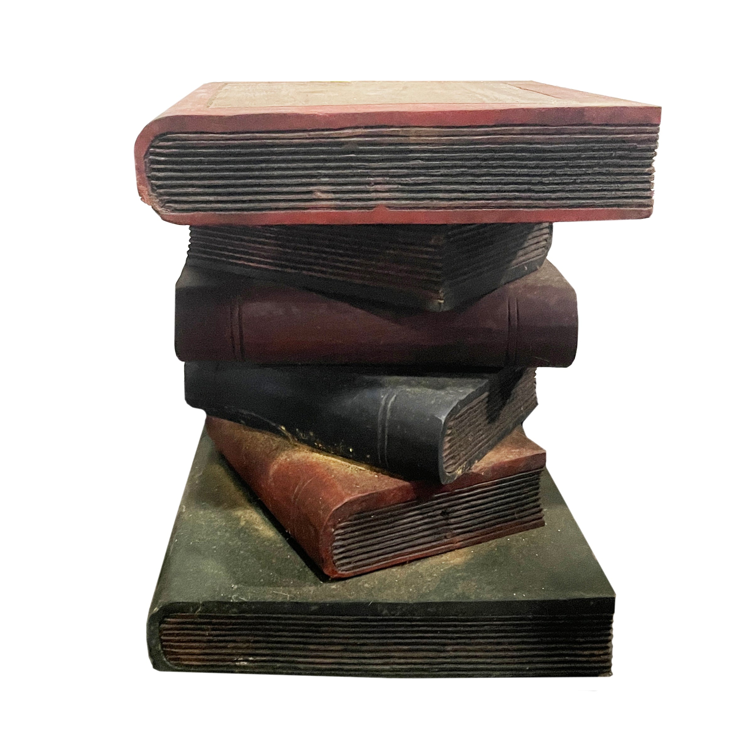 Handcrafted Wooden Book Stack Table | Artistic Sculptural Design – Art ...