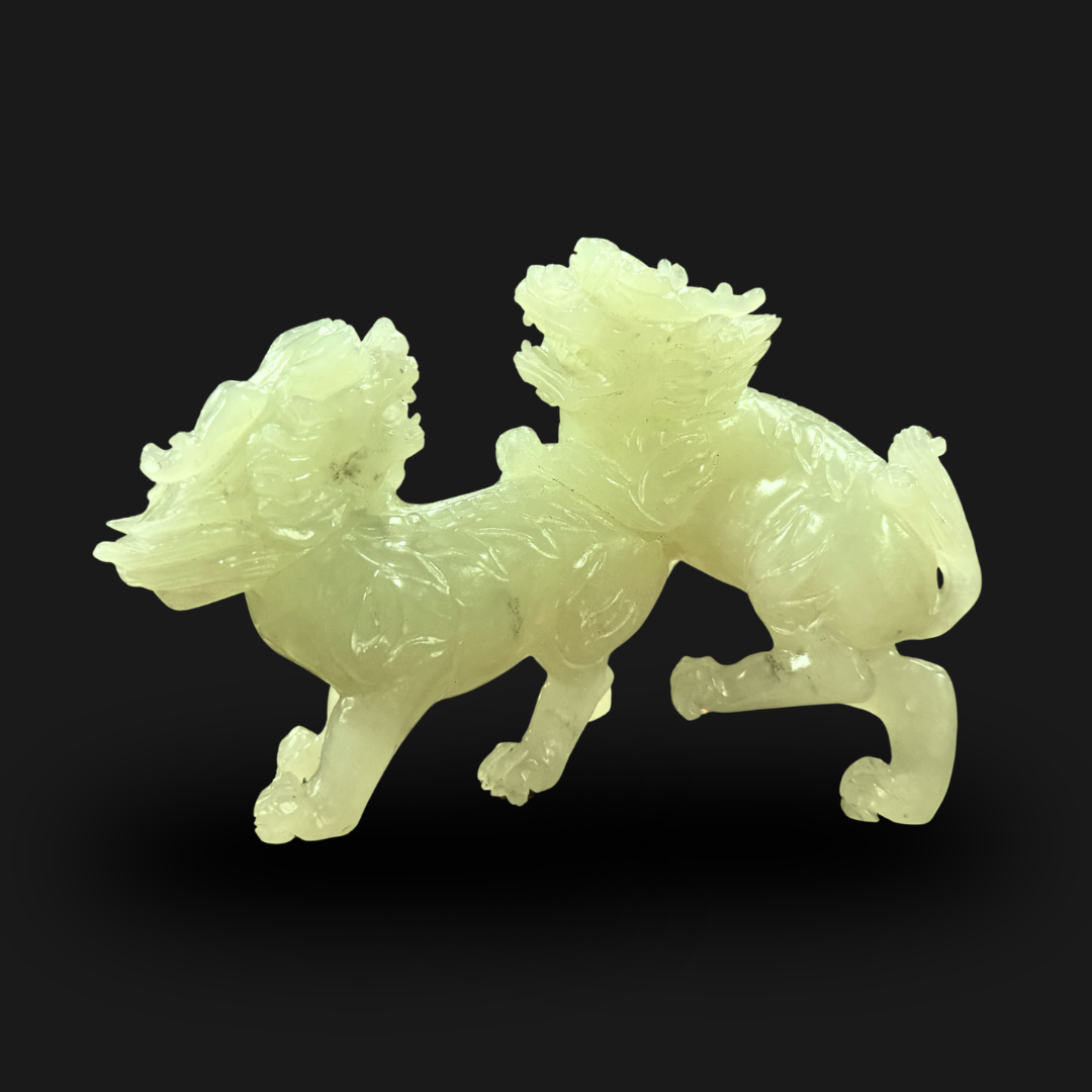 Carved Jade Dragon Sculpture