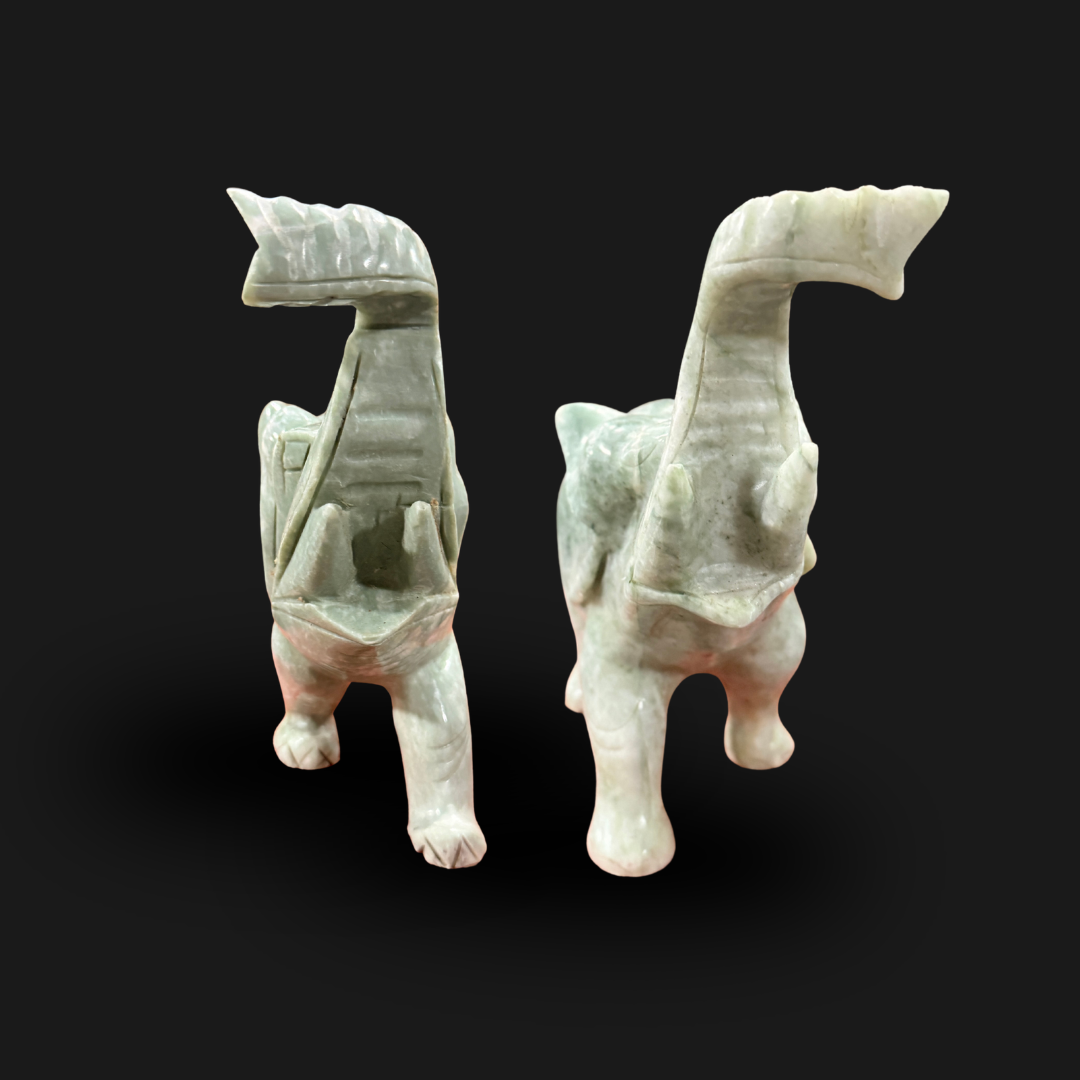 Jade Elephant with Raised Trunk