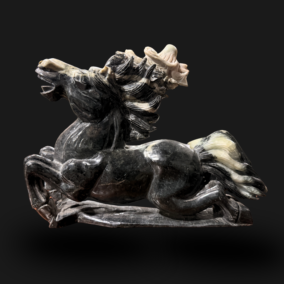 Black Jade Rearing Horse