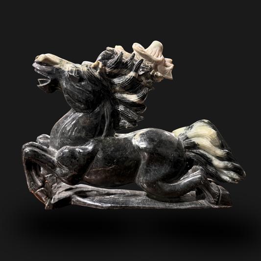 Black Jade Rearing Horse