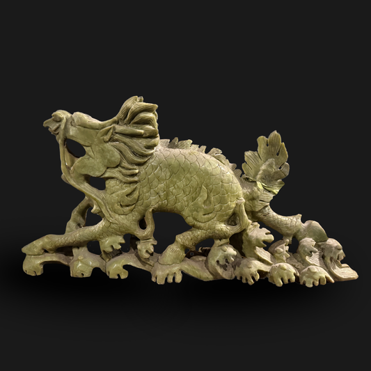 Jade Dragon on Waves