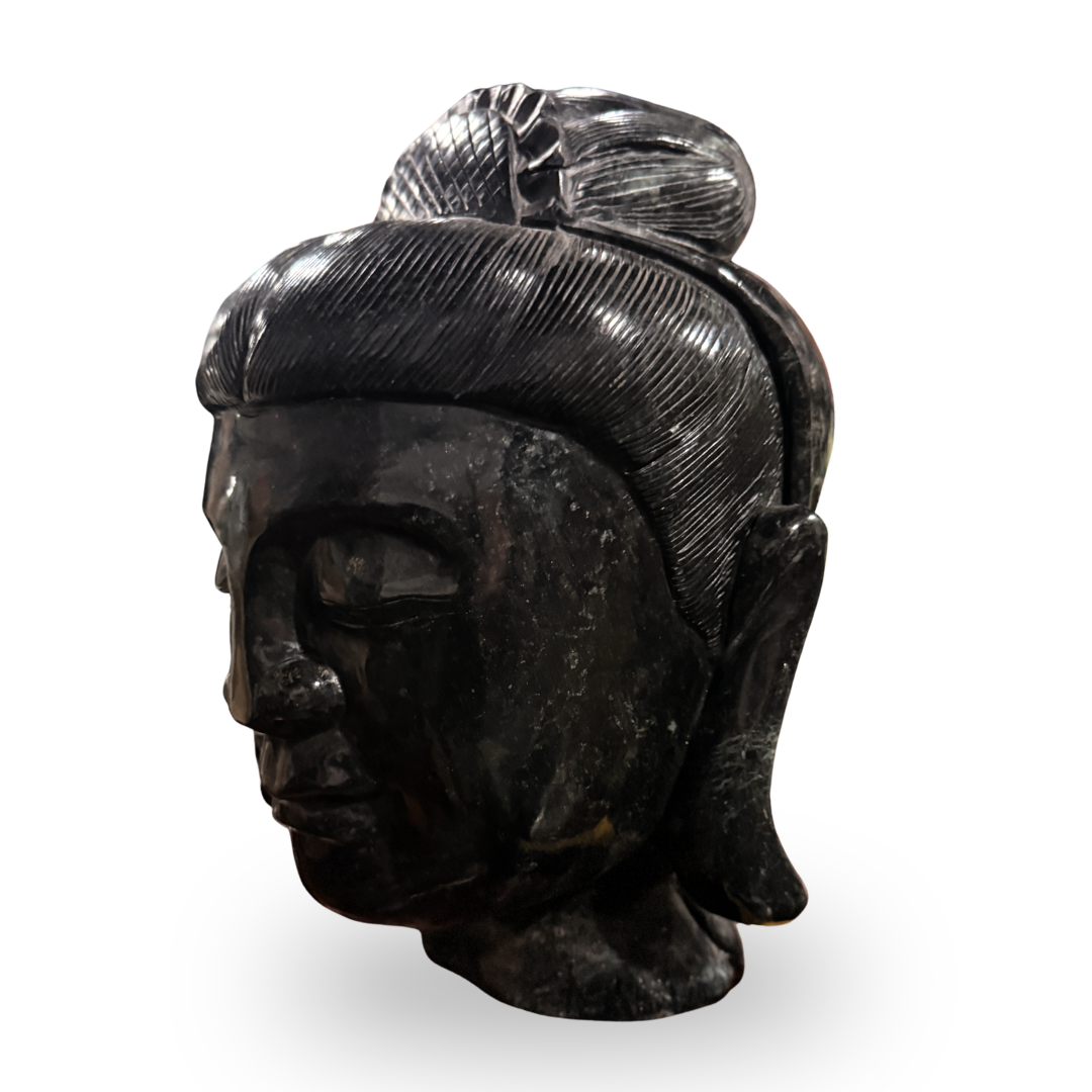 Black Jade Buddha Head