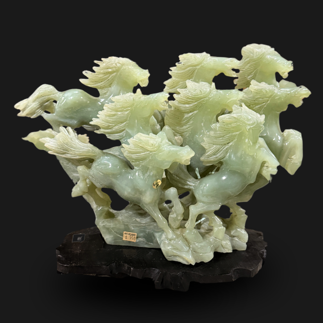 Jade Eight Horses Wall