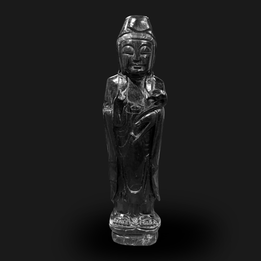 Black Jade Standing Guanyin