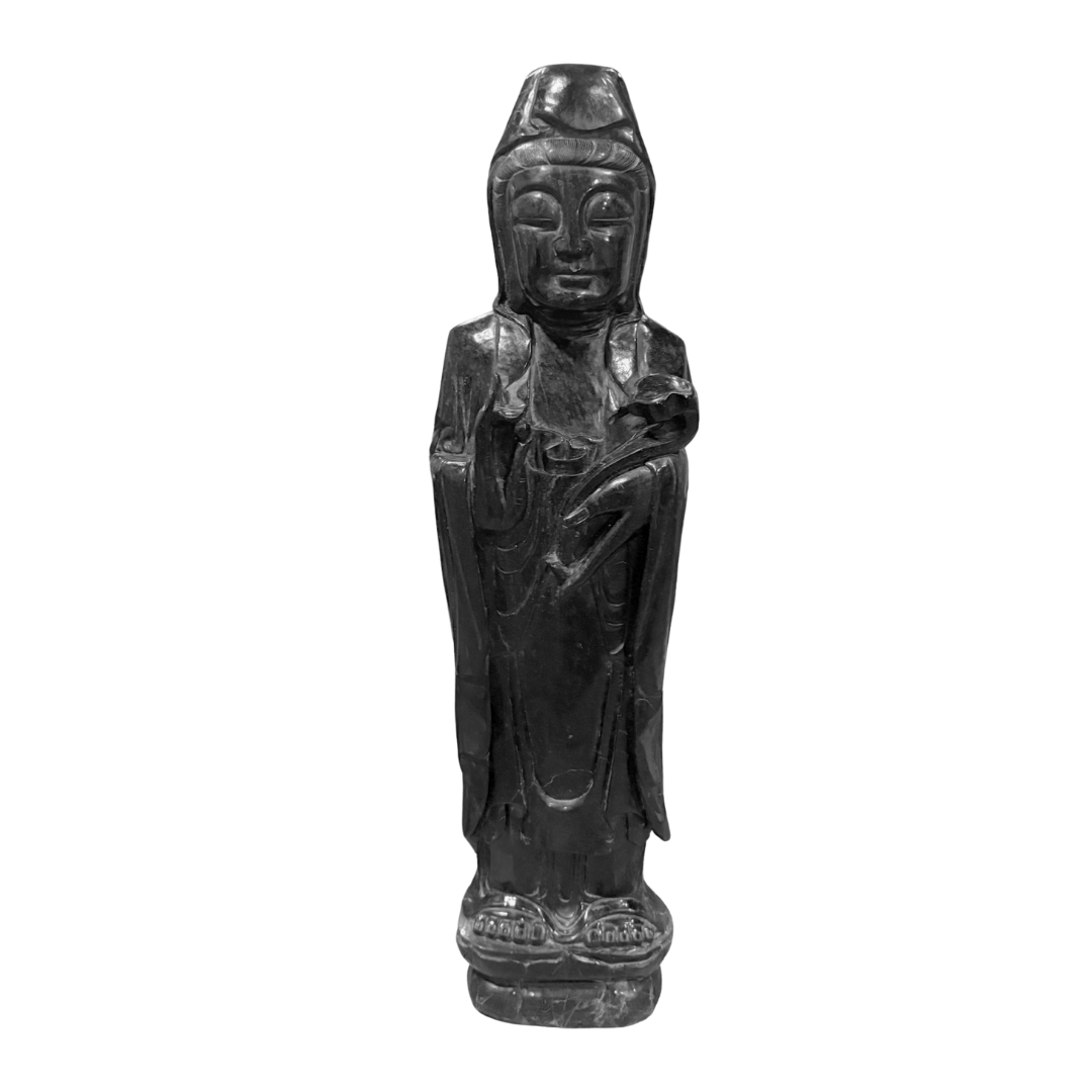 Black Jade Standing Guanyin