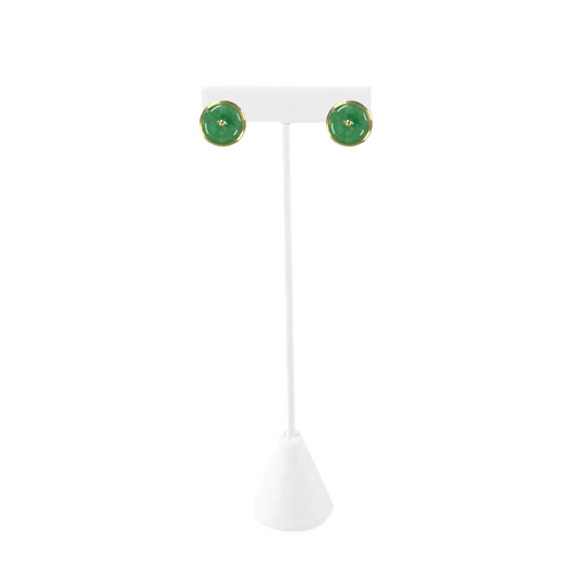Light Jade Stud Earrings