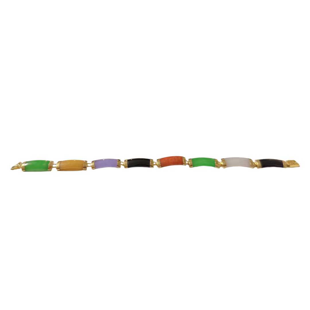 Multicolor Jade & Onyx Bracelet