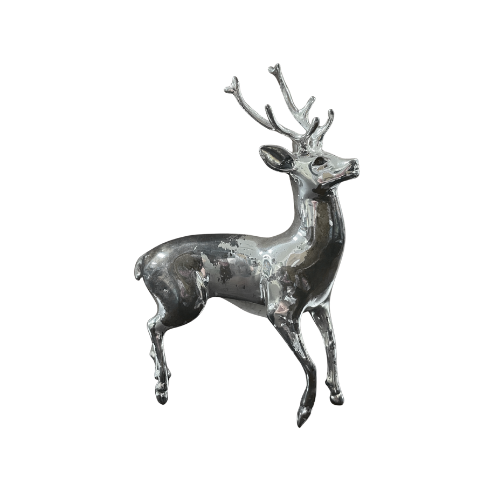 Silver Deer Figurine