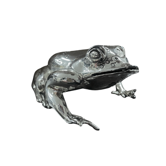 Silver Frog Figurine