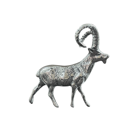 Silver Ibex Figurine
