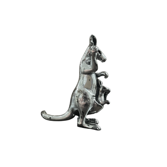 Silver Kangaroo Figurine