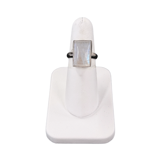 Rectangle Moonstone Ring