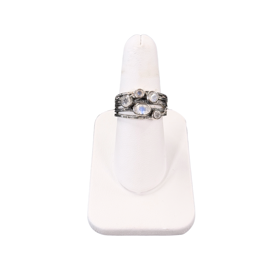 Multi-Mini Stone Moonstone Ring